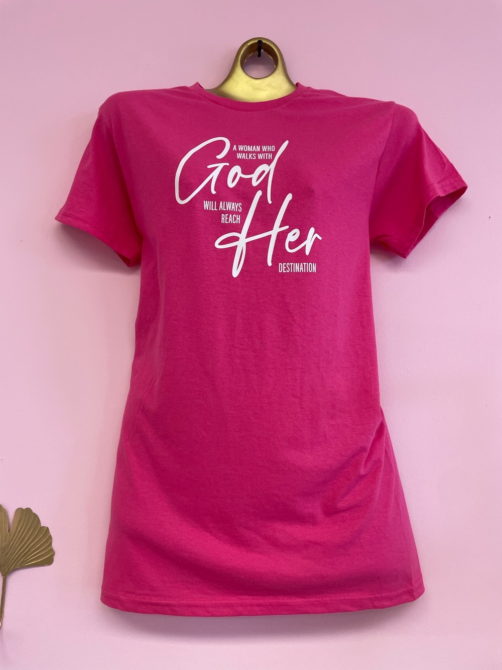 God Her Graphic Tee - Hot Pink Women’s T-Shirt